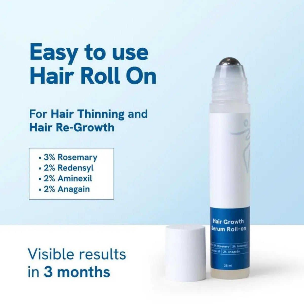 Be Bodywise hair growth serum pack of two bottles side view
