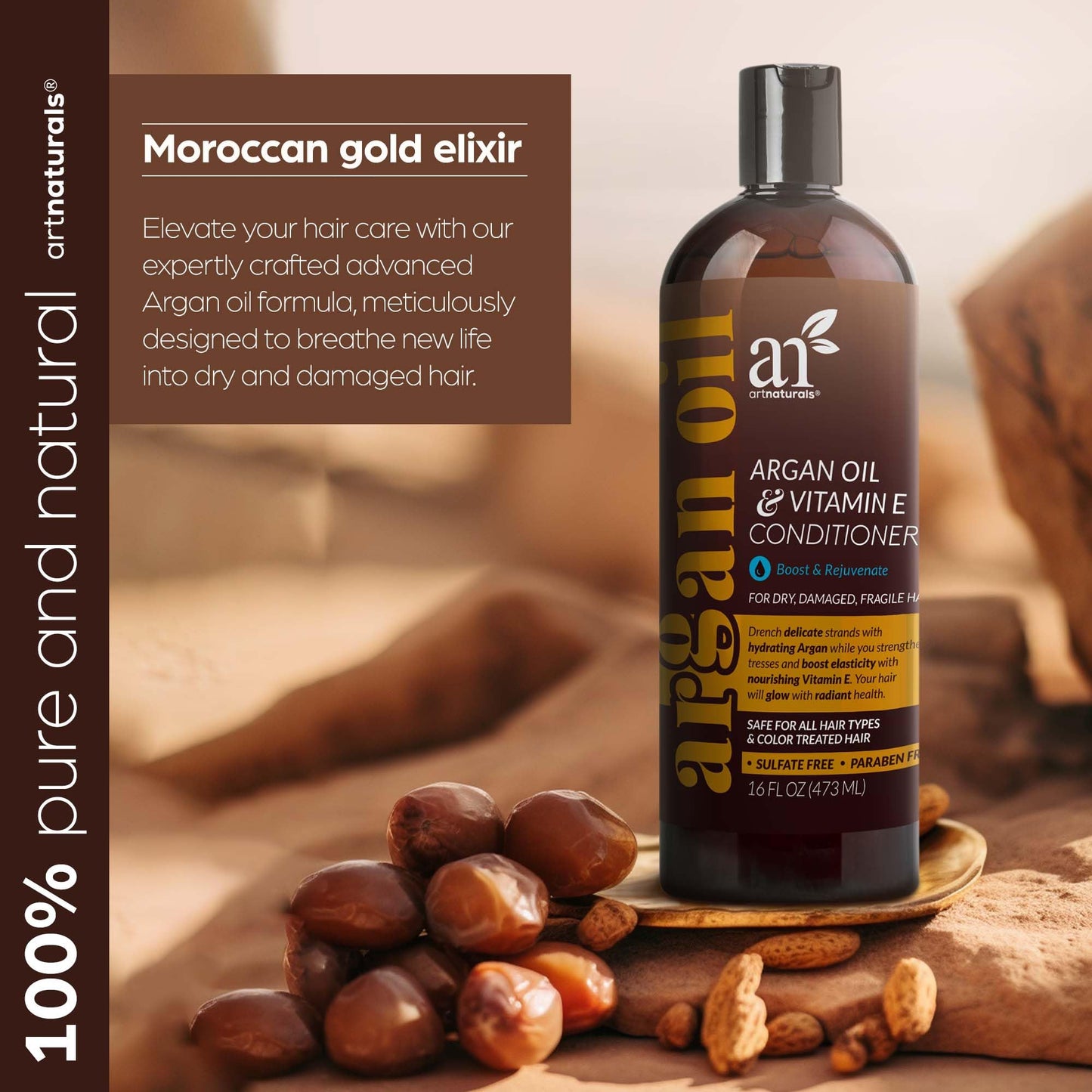 Close up of Artnaturals imported anti hair fall treatment conditioner for men and women