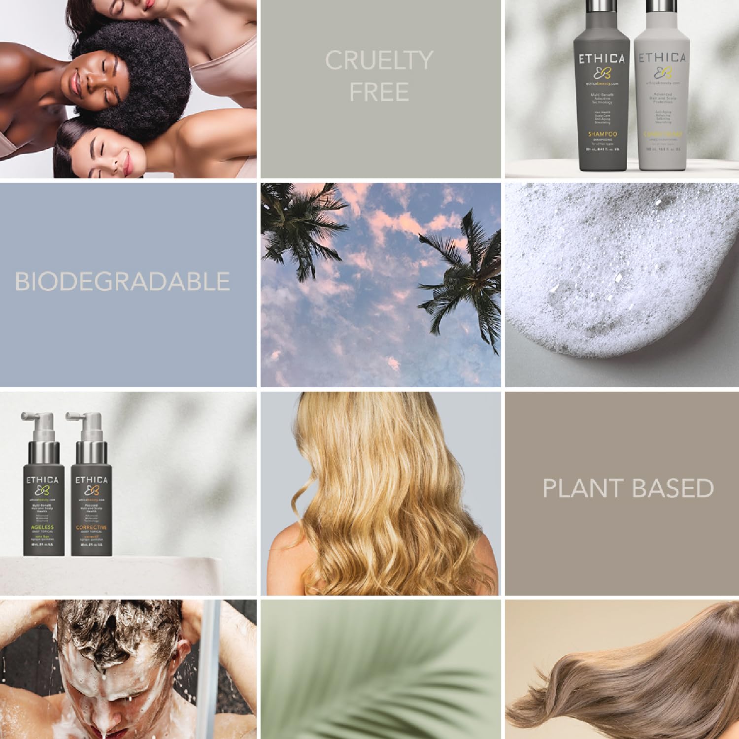 Professional hair care conditioner bottle by Ethica Beauty