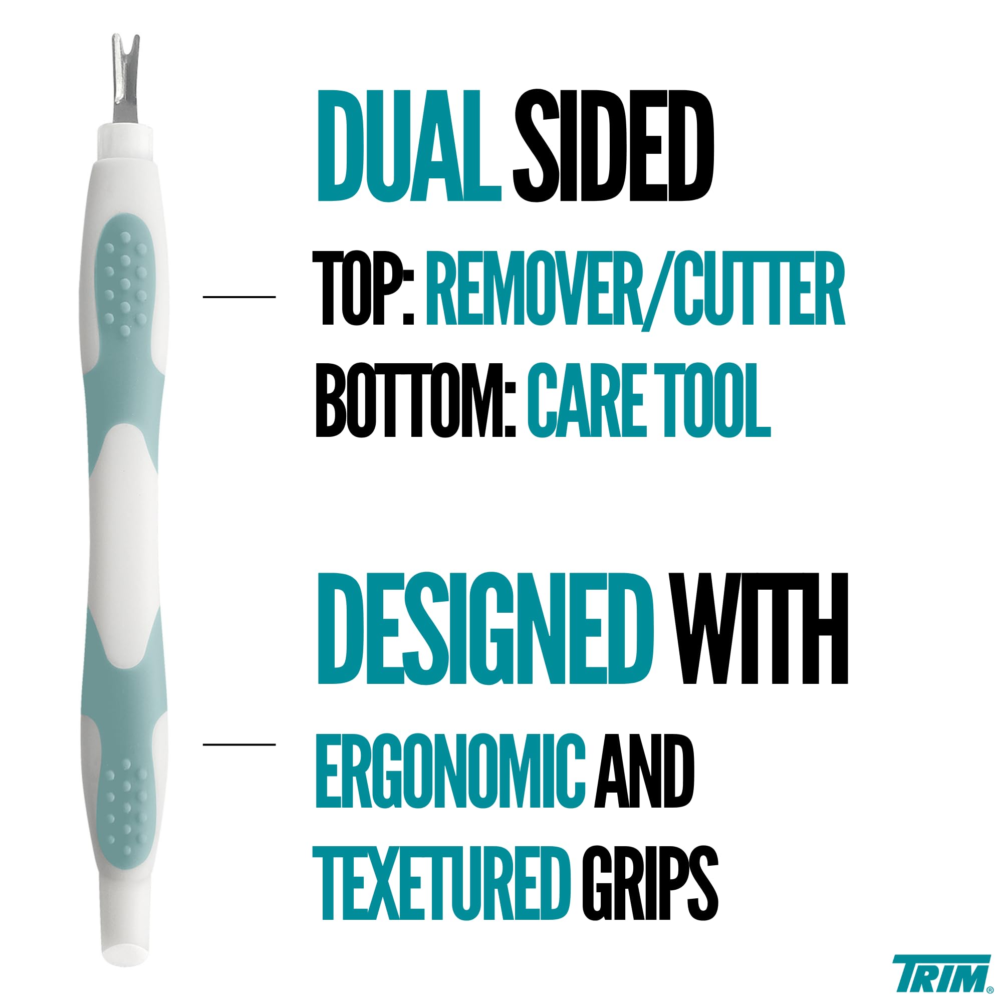 Close up of Trim cuticle pusher rounded end for nail care
