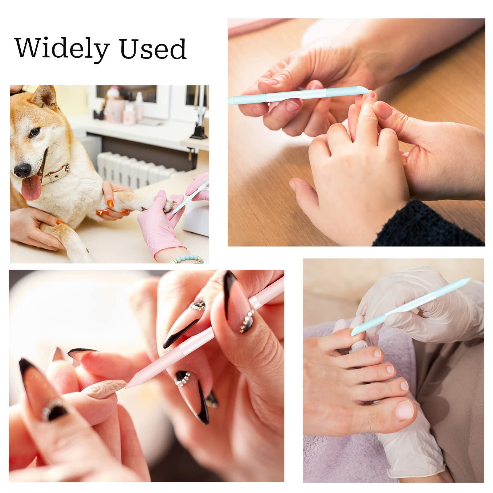 Durable glass cuticle remover tool set of two