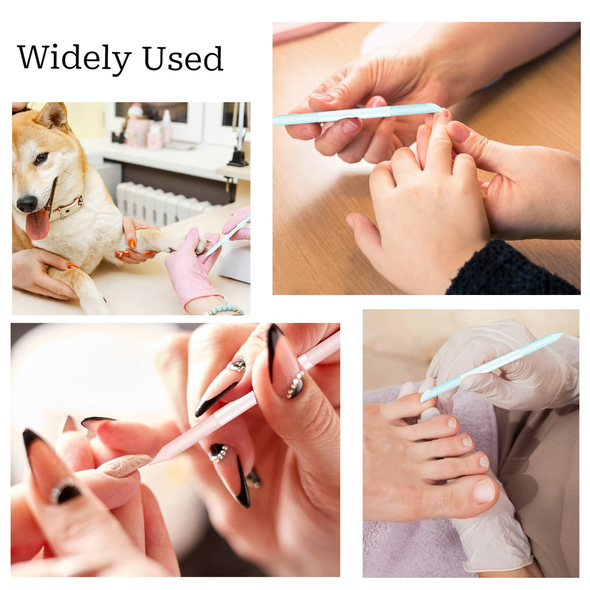 Durable glass cuticle remover tool set of two