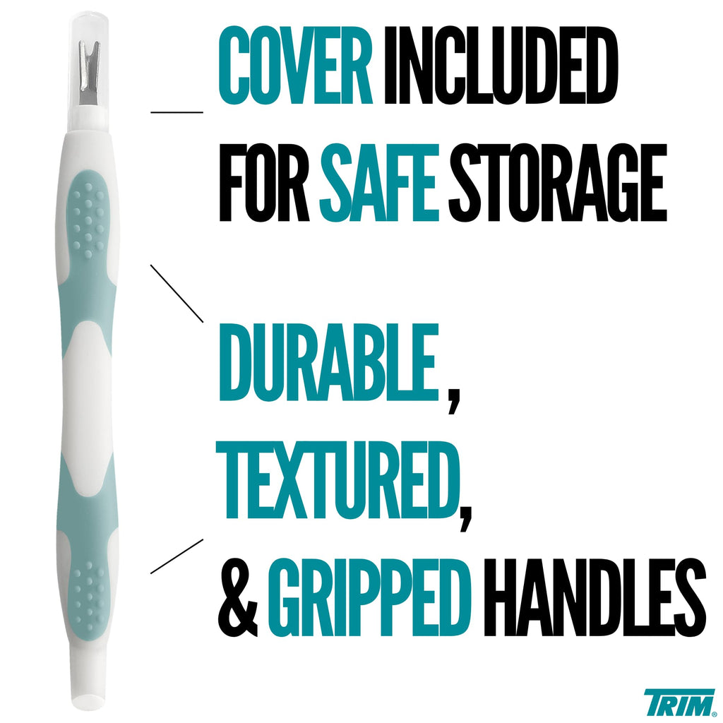 Trim dual ended cuticle implement in packaging
