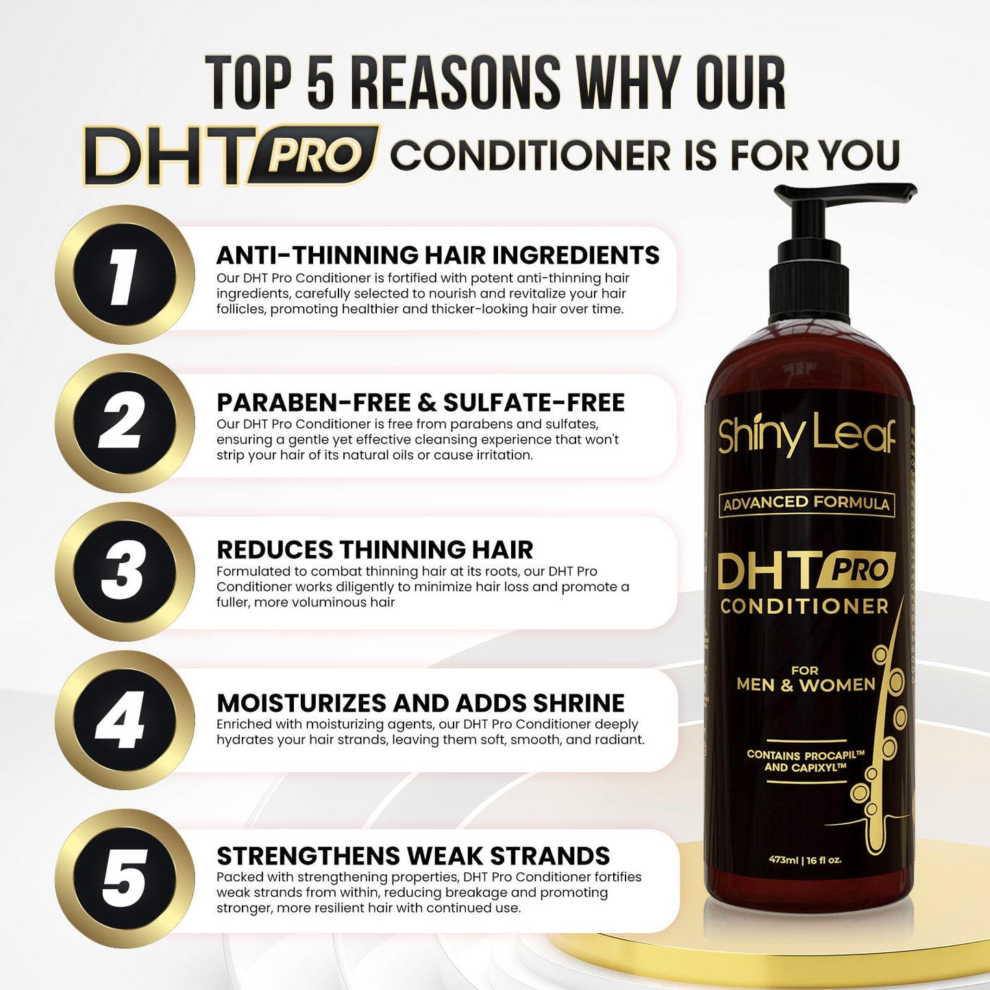 Shiny Leaf DHT Blocker conditioner ingredients label