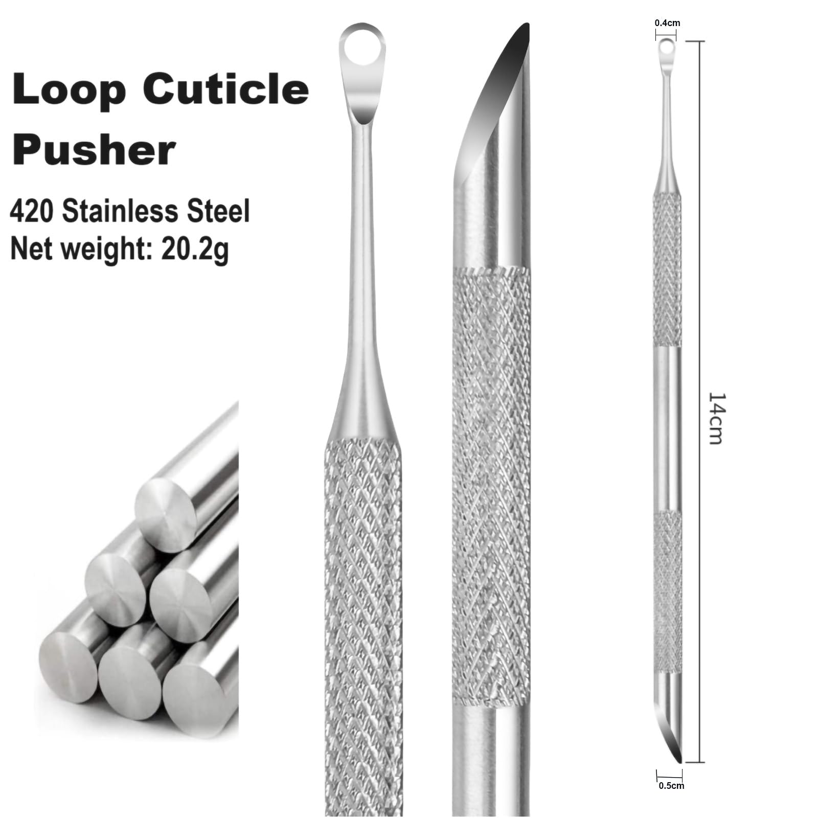 Dual ended nail pusher with replaceable sanding pads