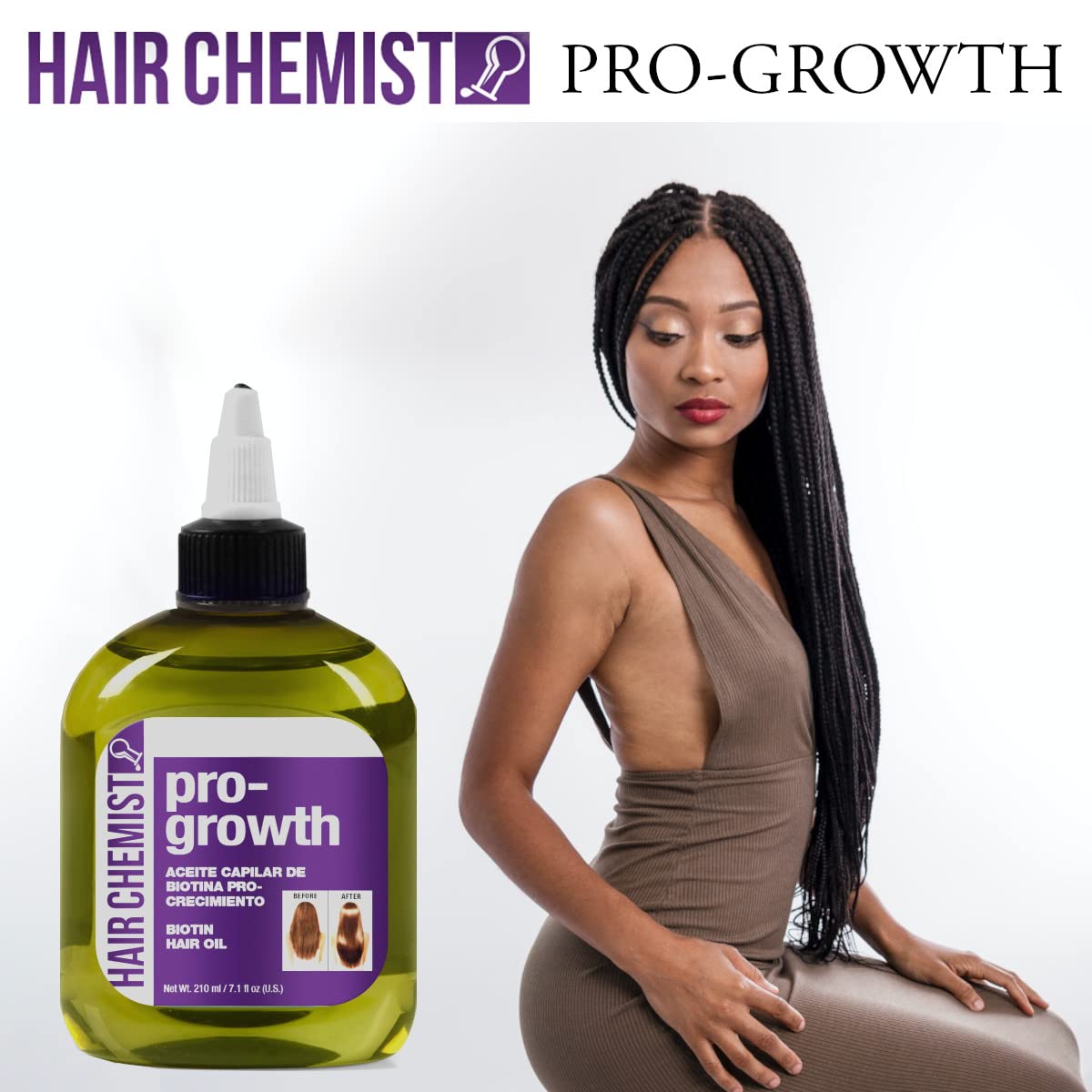 Hair Chemist Biotin Pro-Growth Conditioner branding and size label