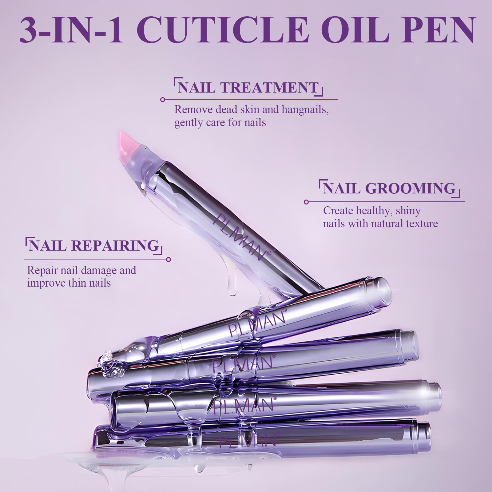 Close up of Plman ceramic tip cuticle pusher
