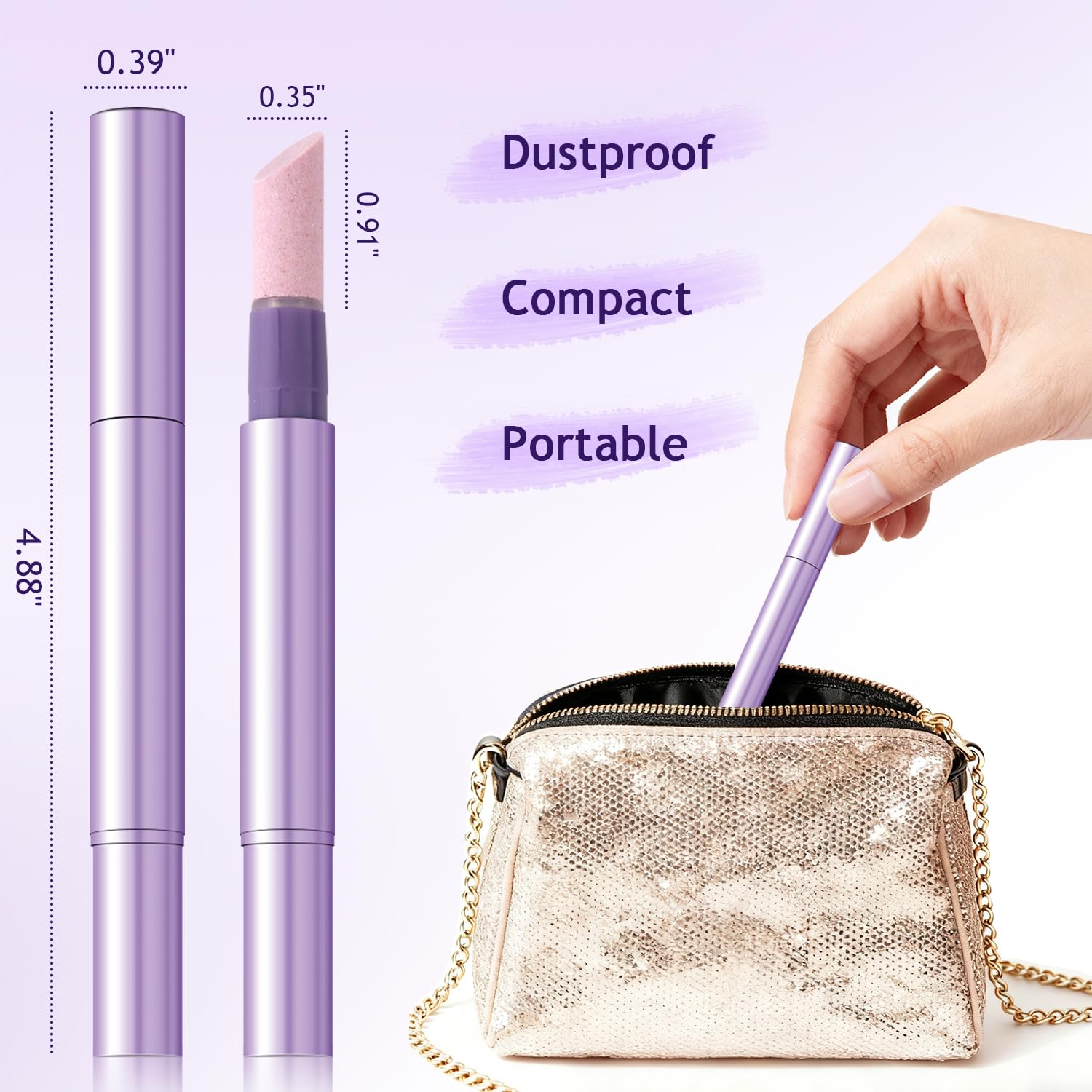 Detailed view of nourishing oil applicator on nail pen