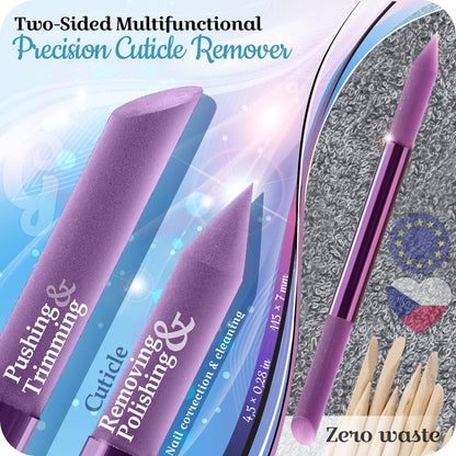 Gladzy crystal glass manicure stick in protective sleeve