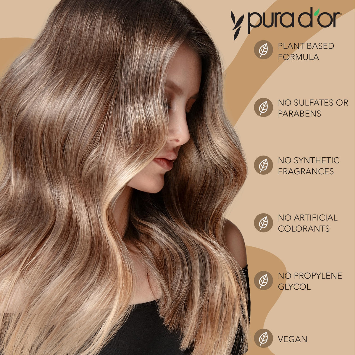 Pura D'or hair thinning treatment conditioner texture display