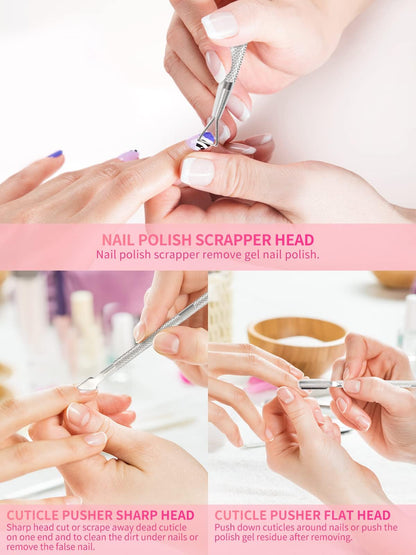 Professional nail care removal kit in pink