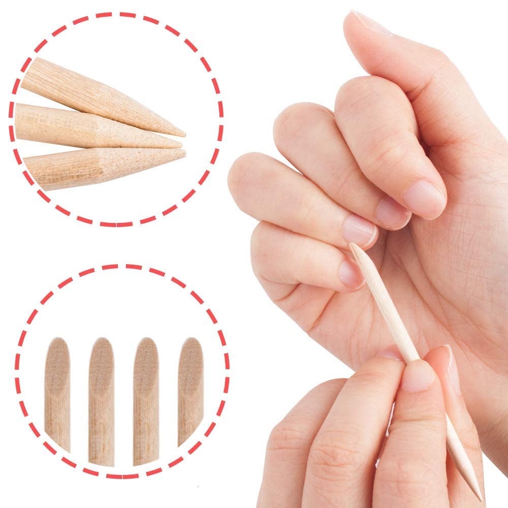 Amostby orange wood sticks for cuticle care and cleaning
