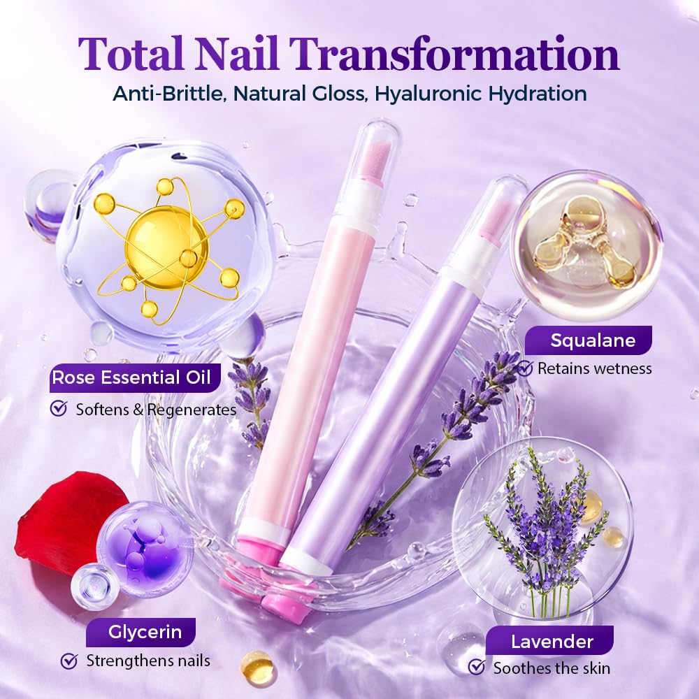 Hknbj 3-in-1 cuticle care tool set showing the travel friendly leak proof design.