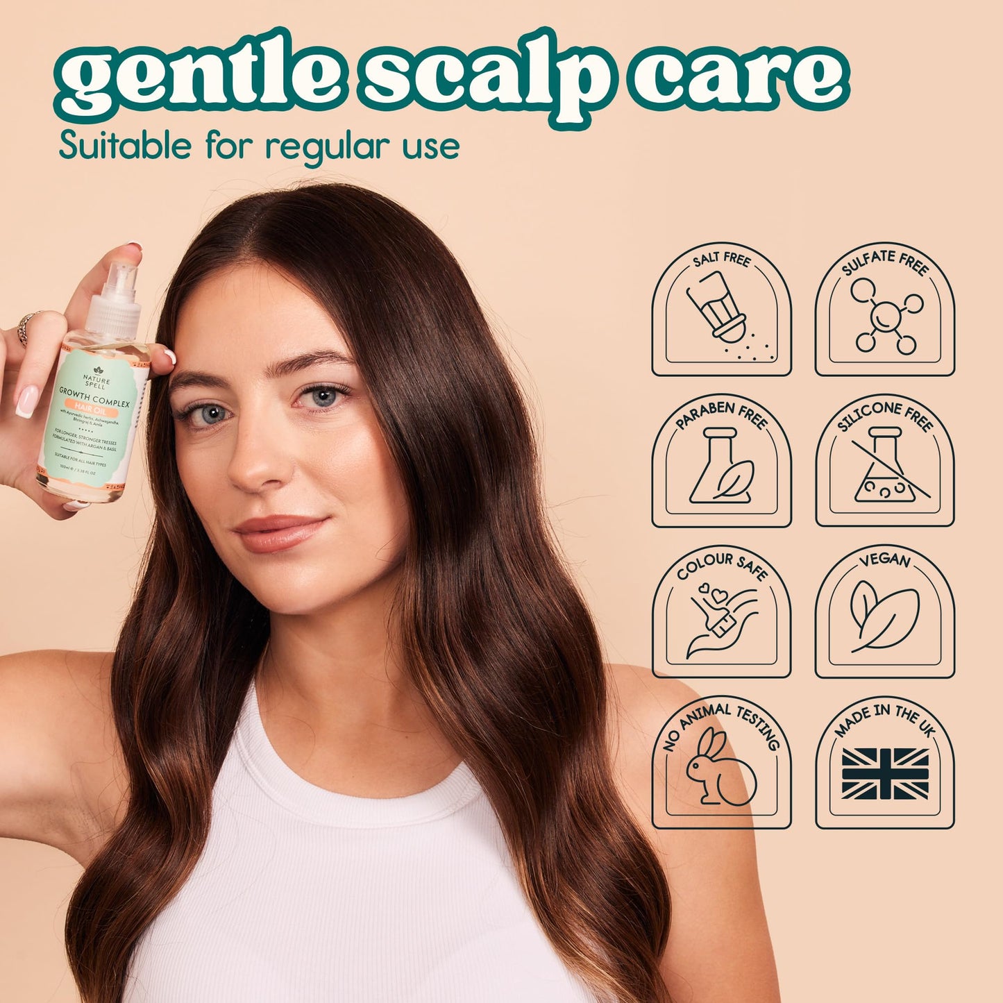 Back of Nature Spell packaging showing usage instructions