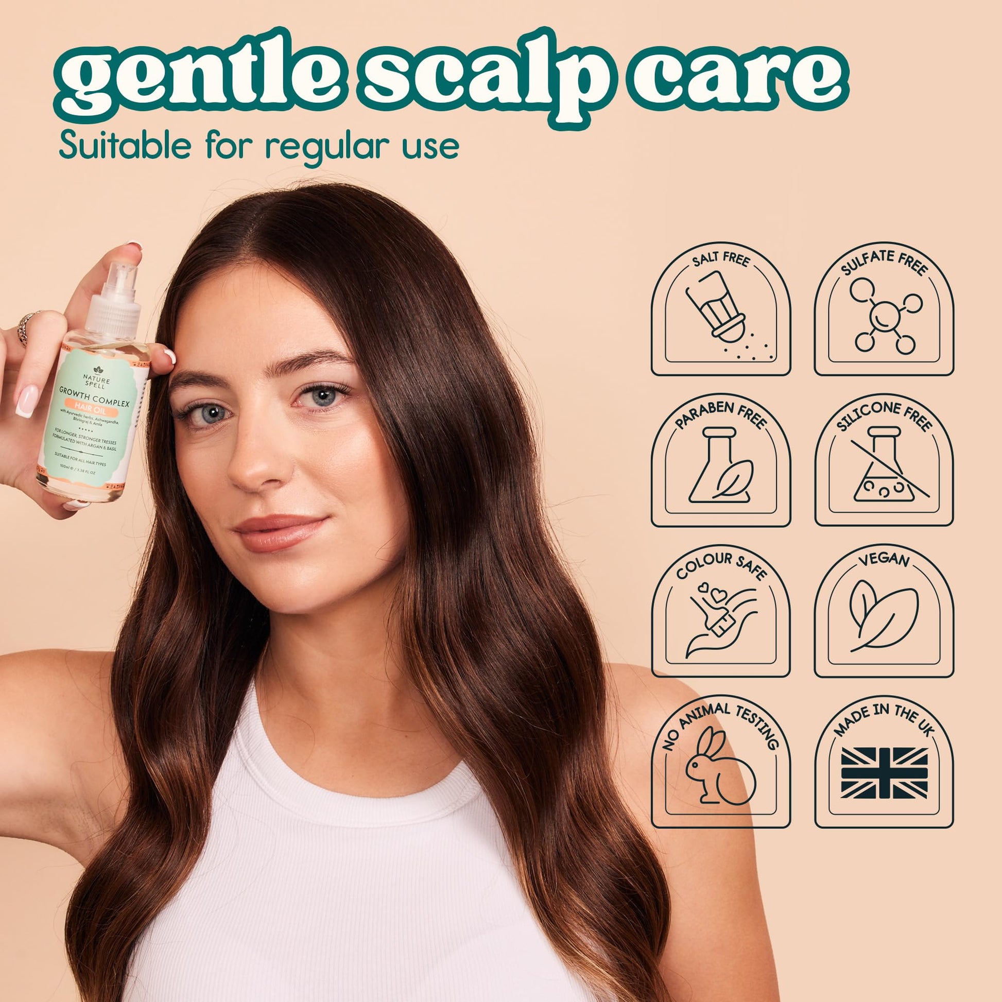 Back of Nature Spell packaging showing usage instructions