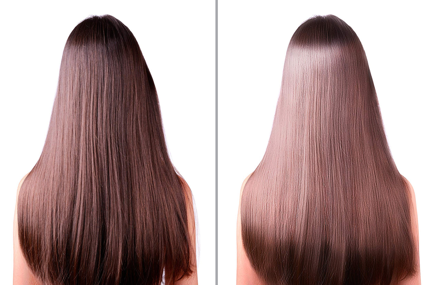 Application of Difeel hair strengthening spray on model hair