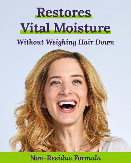 Close up view of the squeeze cap dispenser on the authentic Keranique imported hair conditioner bottle.