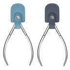 Thinslimer manicure tool safety guard sleeves protecting fine tip tweezers and nippers.