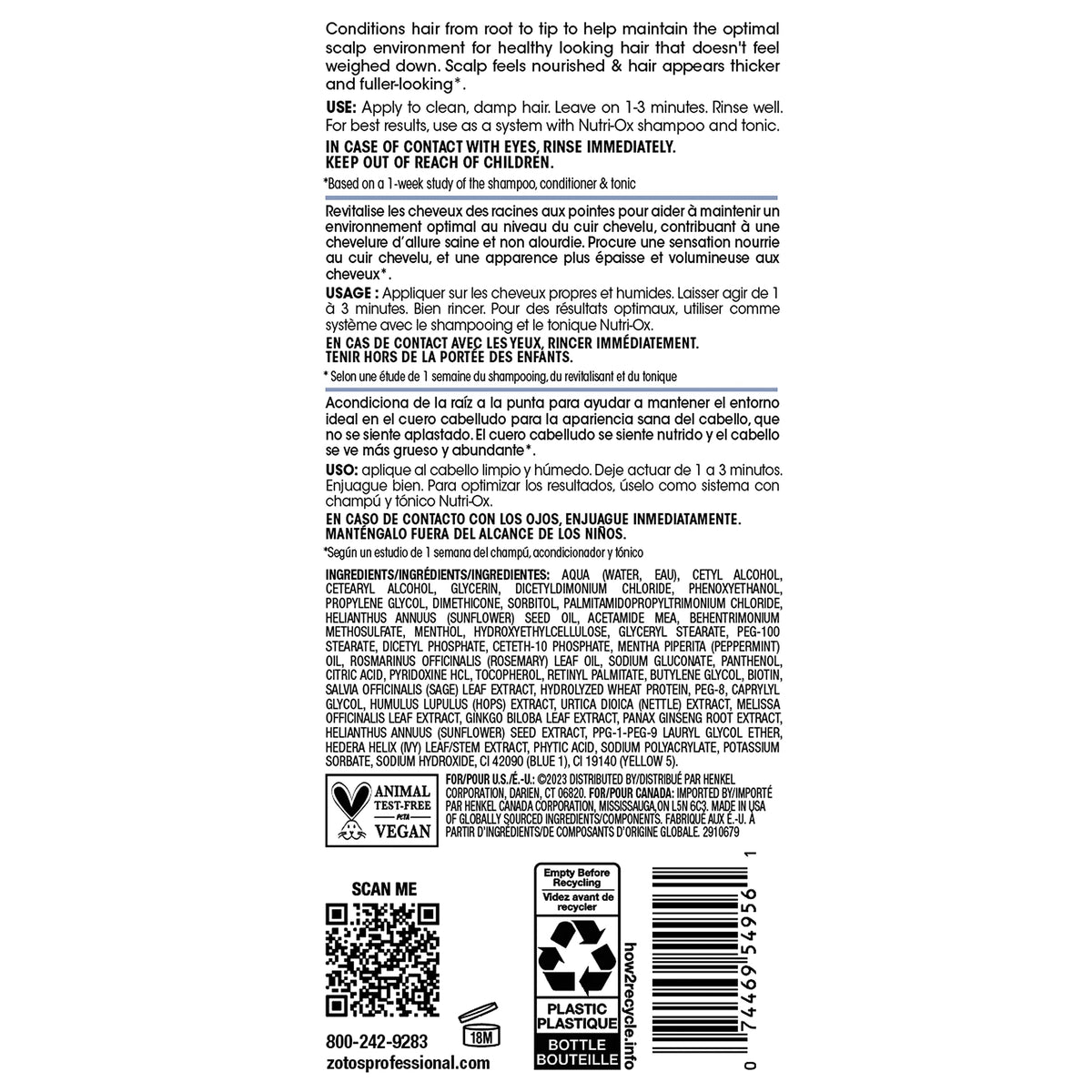 Nutri-Ox Fortifying Conditioner lifestyle view for thinning hair care