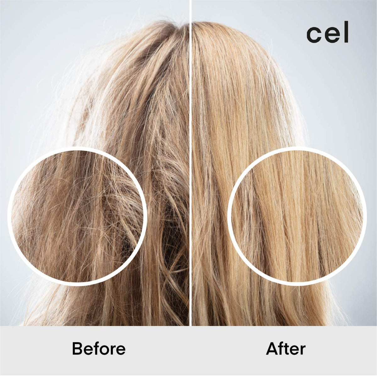 Close up of Cel microstem shampoo pump dispenser and branding