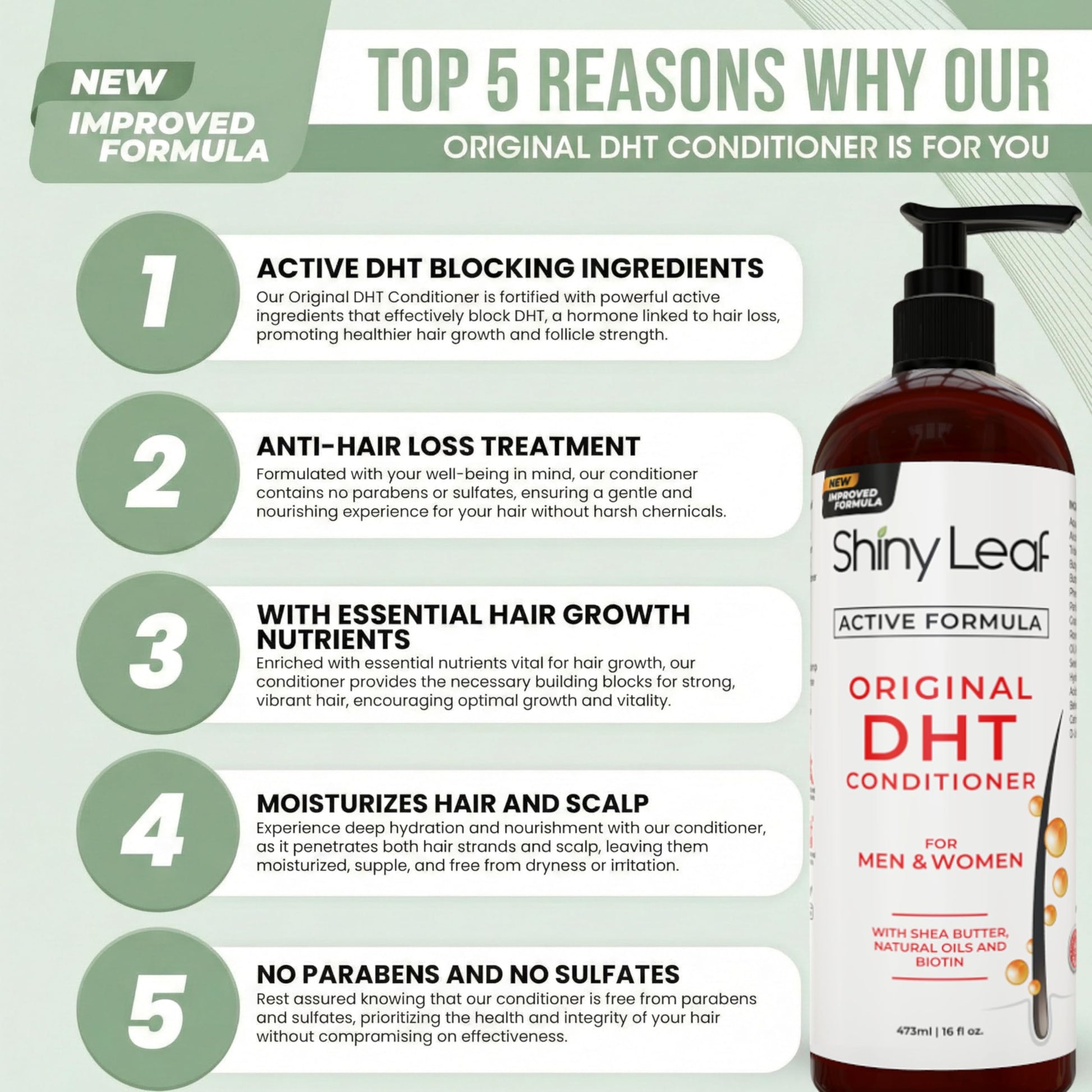 Shiny Leaf hair growth conditioner 16 ounces bottle