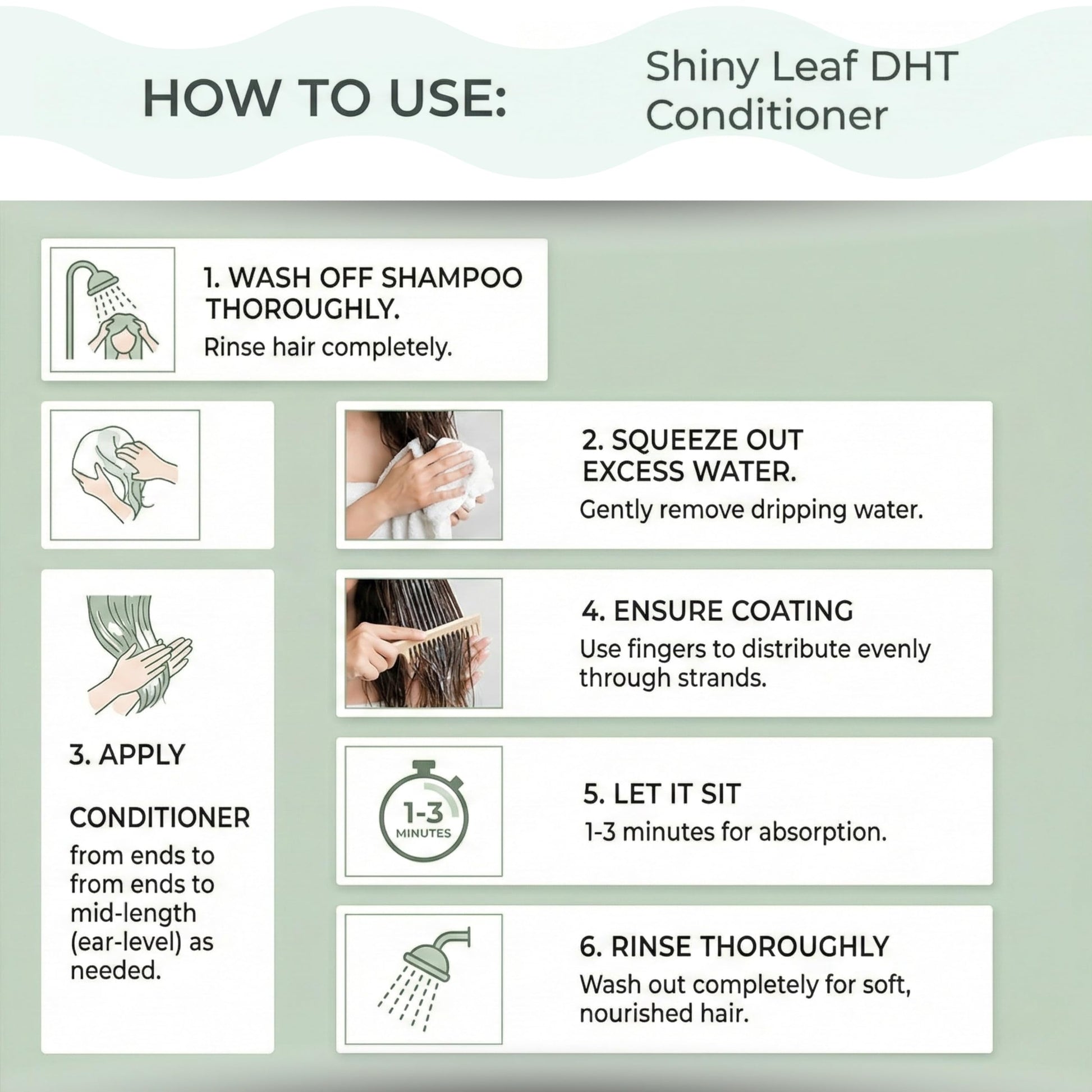 Shiny Leaf conditioner bottle showing rosemary oil ingredients