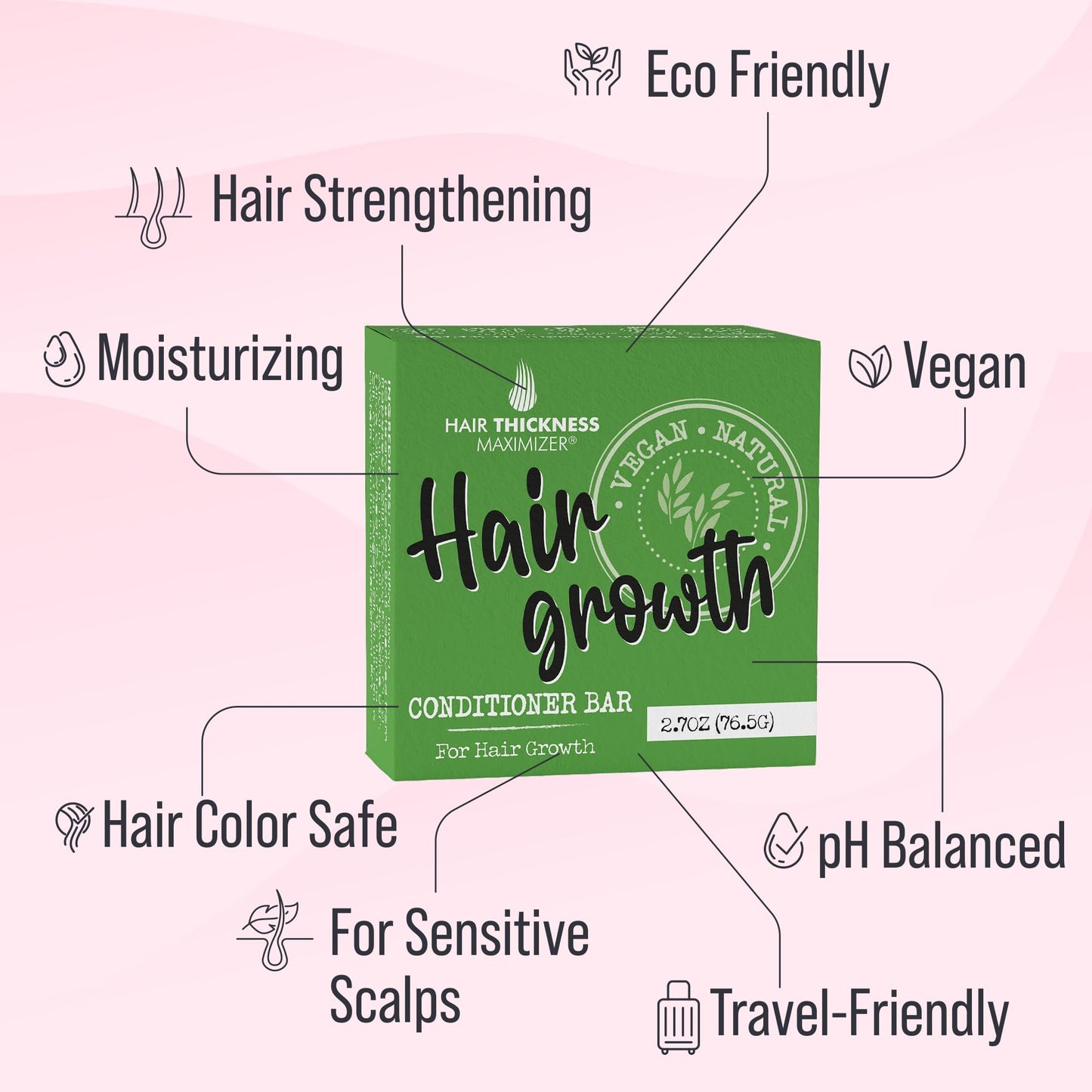 Eco friendly vegan hair conditioner bar