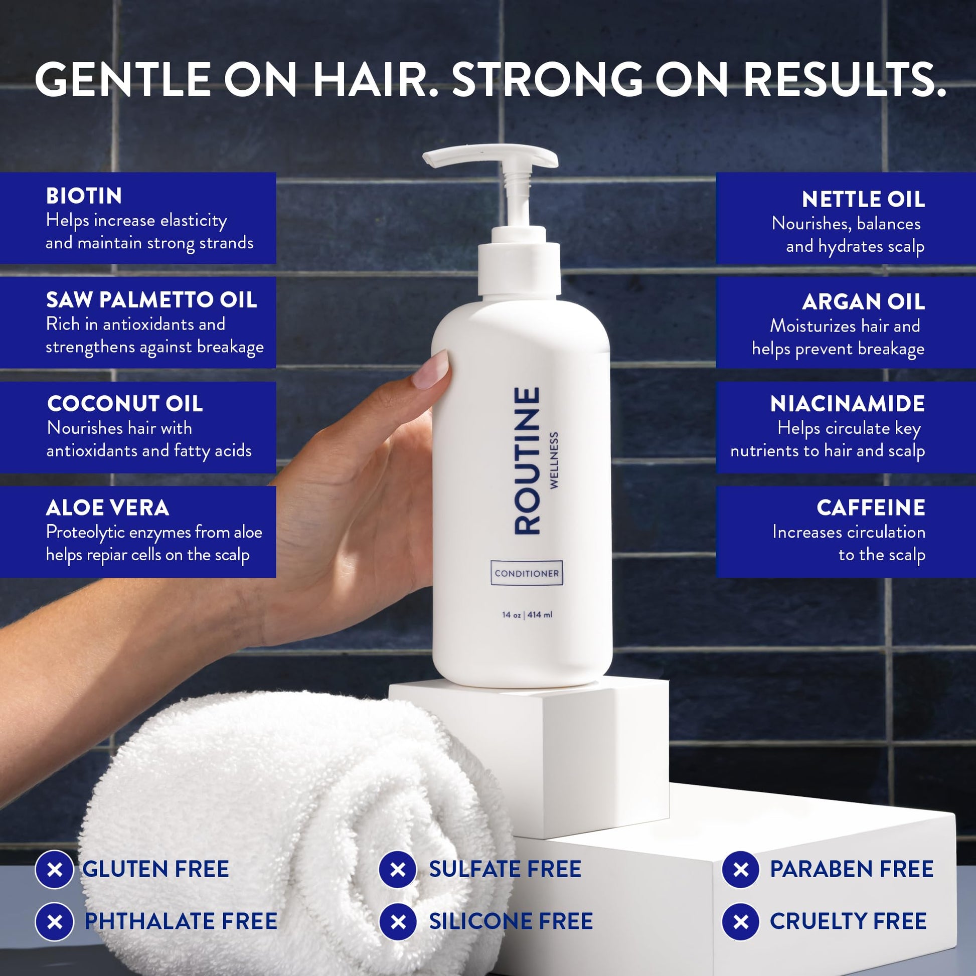 Close up of Routine Wellness hair care product texture