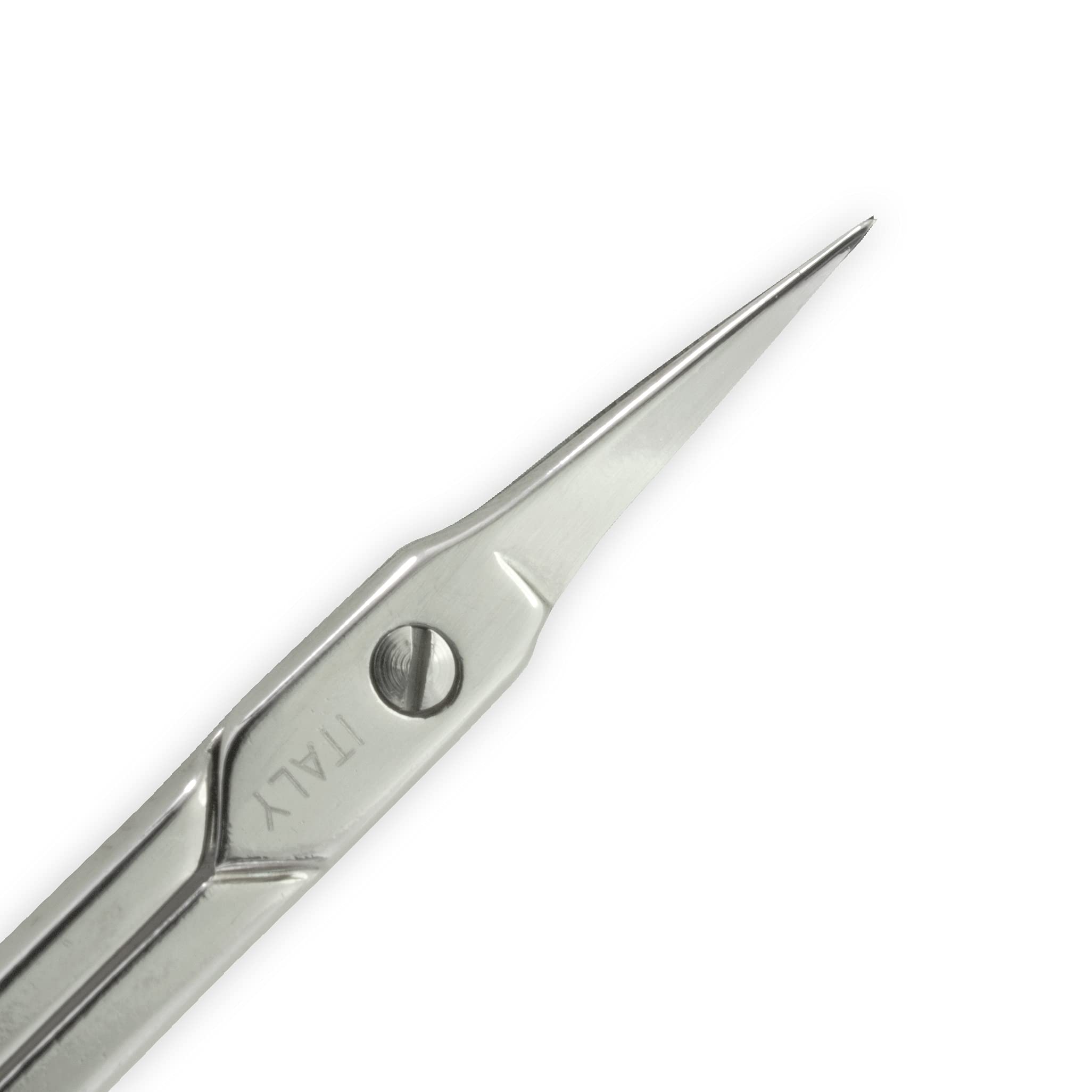 Refine extra fine tip cuticle scissors displayed on a clean grooming surface
