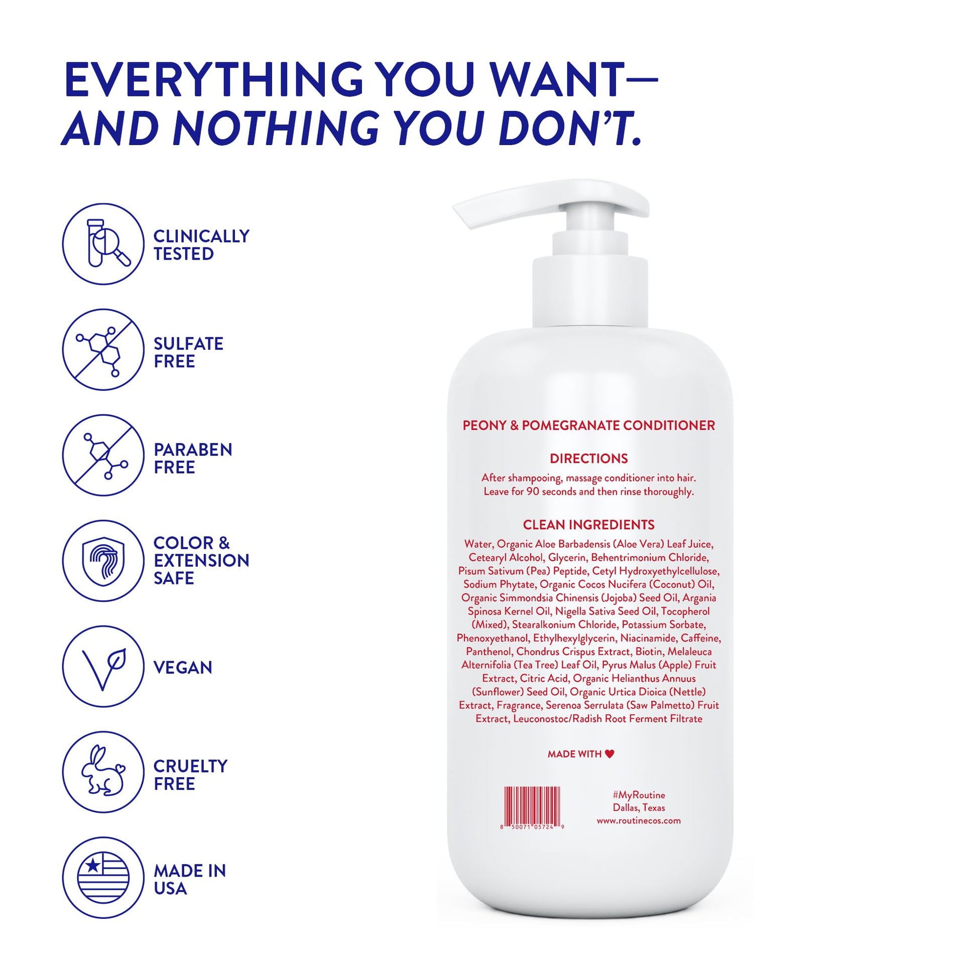 Detailed product shot of Routine Wellness professional hair conditioner