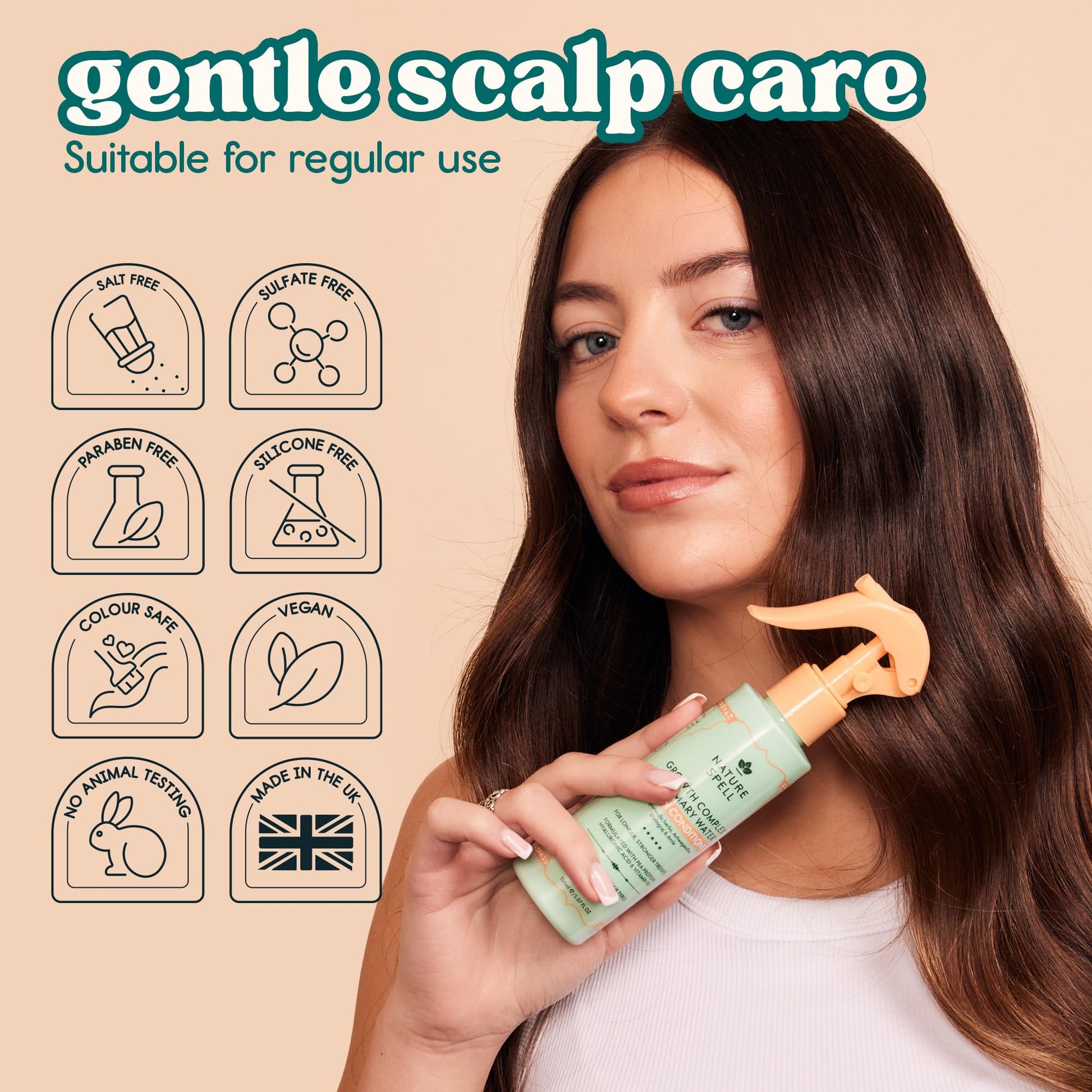 Heat protection benefits of Nature Spell hair spray