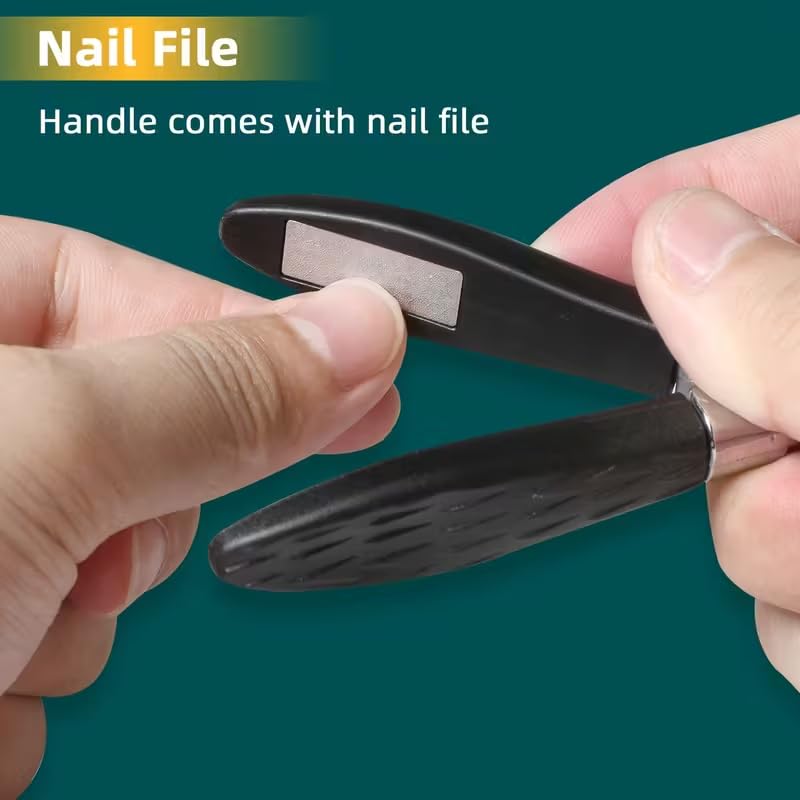 Side view of the professional podiatrist grooming tool demonstrating the wide one inch jaw opening capability.