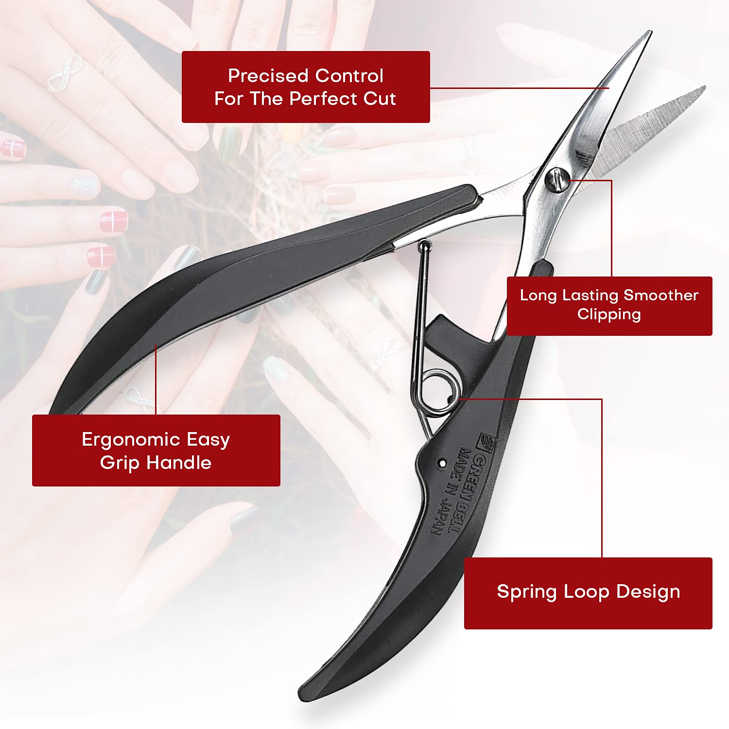 Authentic Seki Edge SS-205 manicure tool demonstrating the double spring rebound mechanism.