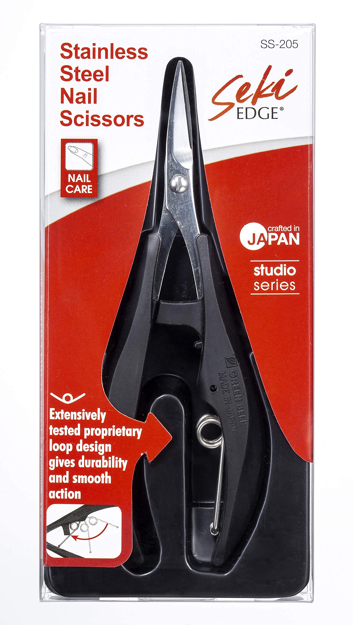Ergonomic hand finished Japanese nail trimming scissors for precise personal care routine.