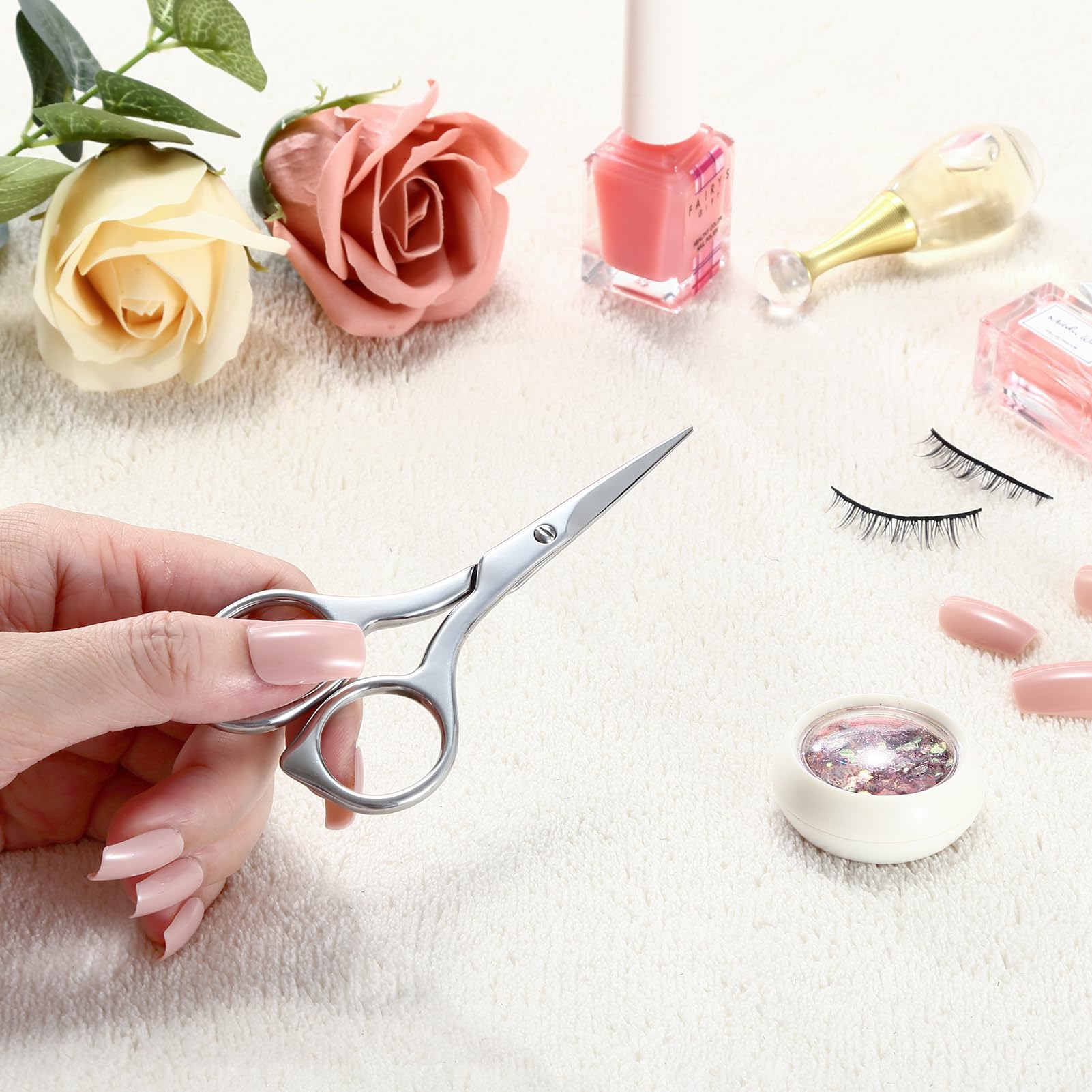 LIVINGO multi purpose beauty scissors perfect for grooming facial hair and eyebrows.