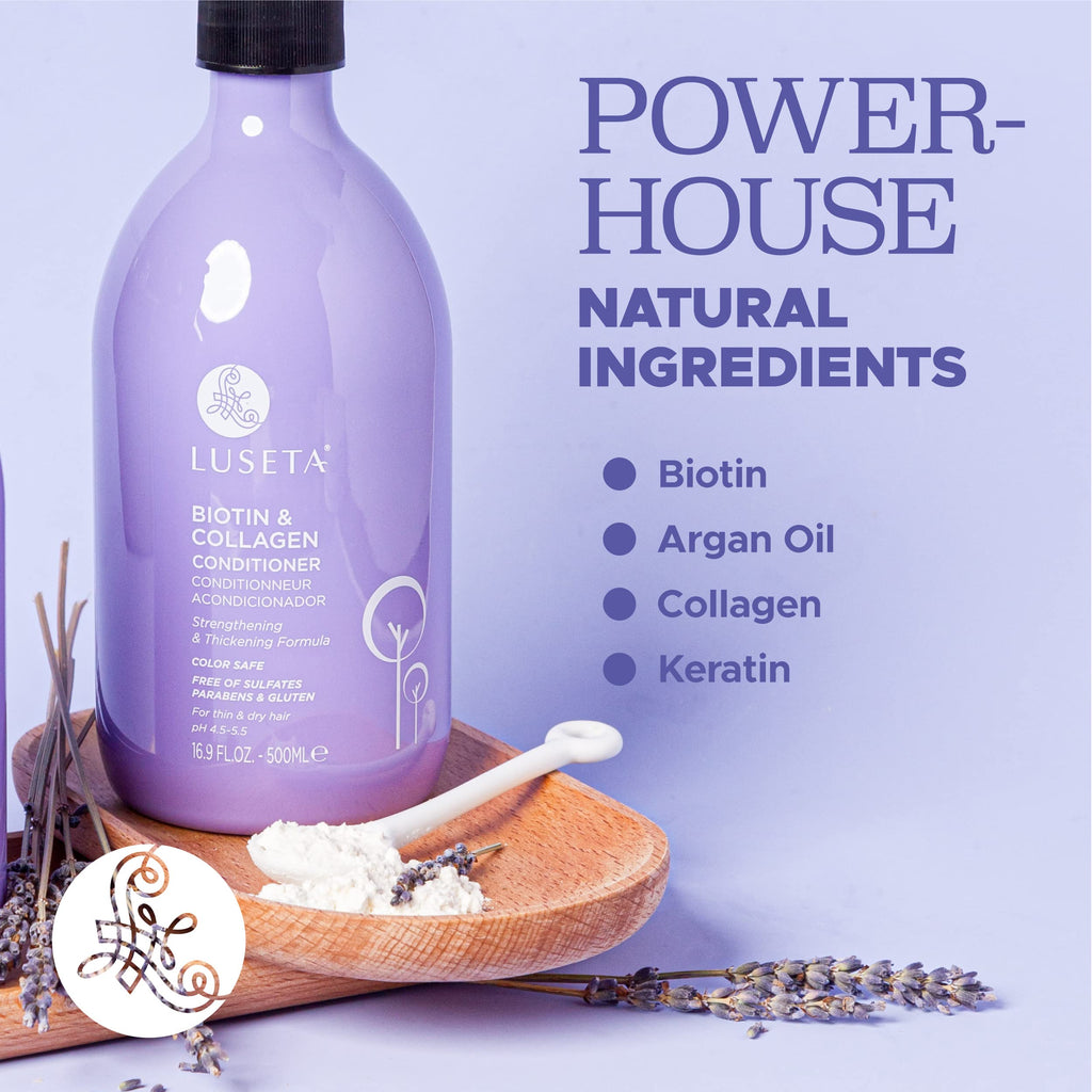 Luseta Biotin And Collagen Thickening Conditioner pump mechanism closeup