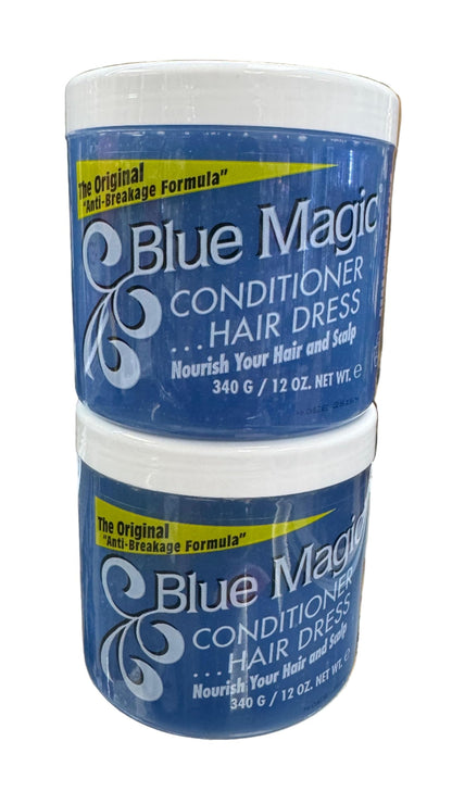 Blue Magic hair and scalp conditioner jar packaging