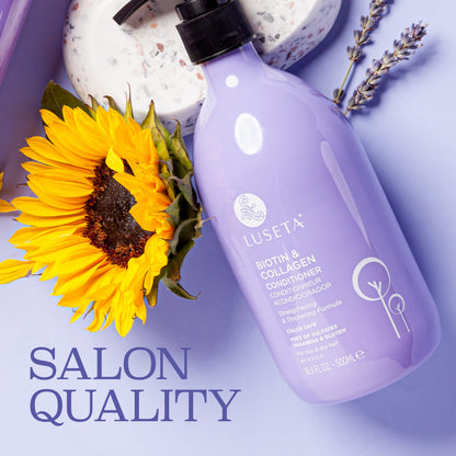 Imported Luseta Biotin and Collagen hair thickening formula bottle for thin dry hair