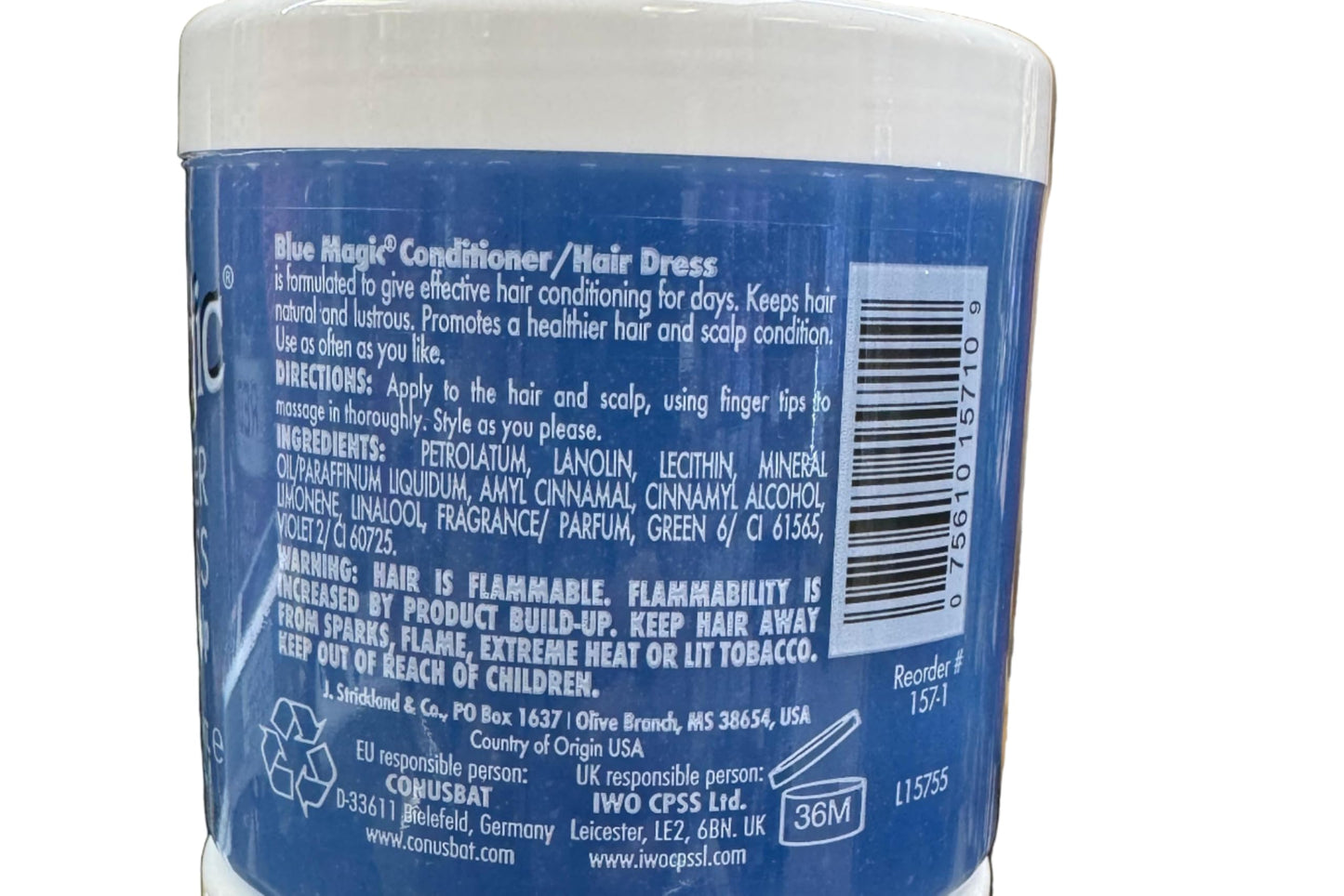 Blue Magic original hair conditioning treatment container