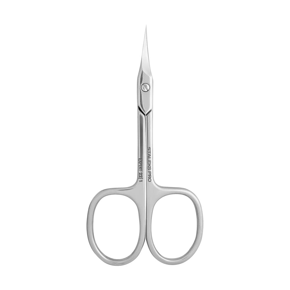 Short ergonomic handles of Staleks Pro Expert 22 Type 1 cuticle scissors for precise grip