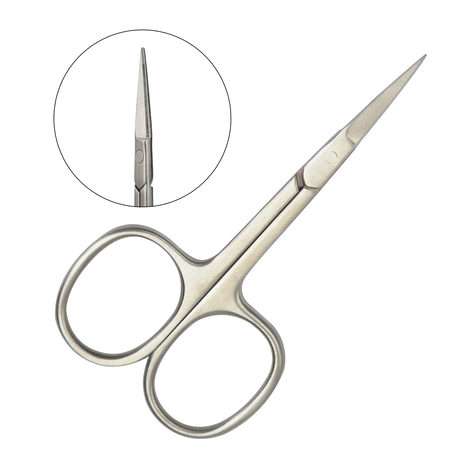 Premium stainless steel beauty scissors for facial hair and nail care grooming