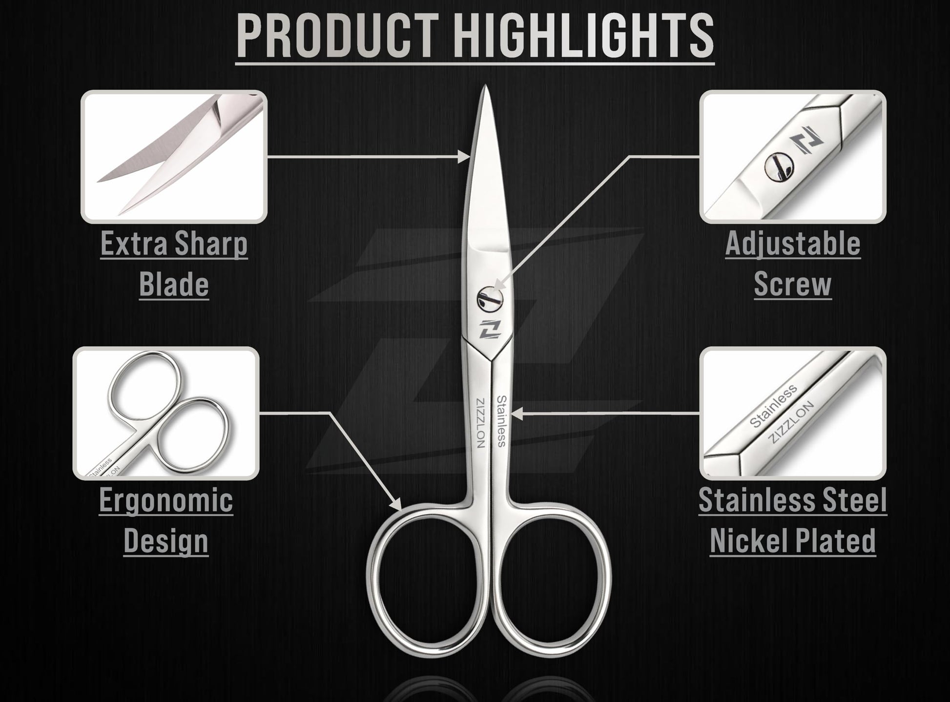 Compact premium travel friendly nail scissors for home pedicure kits
