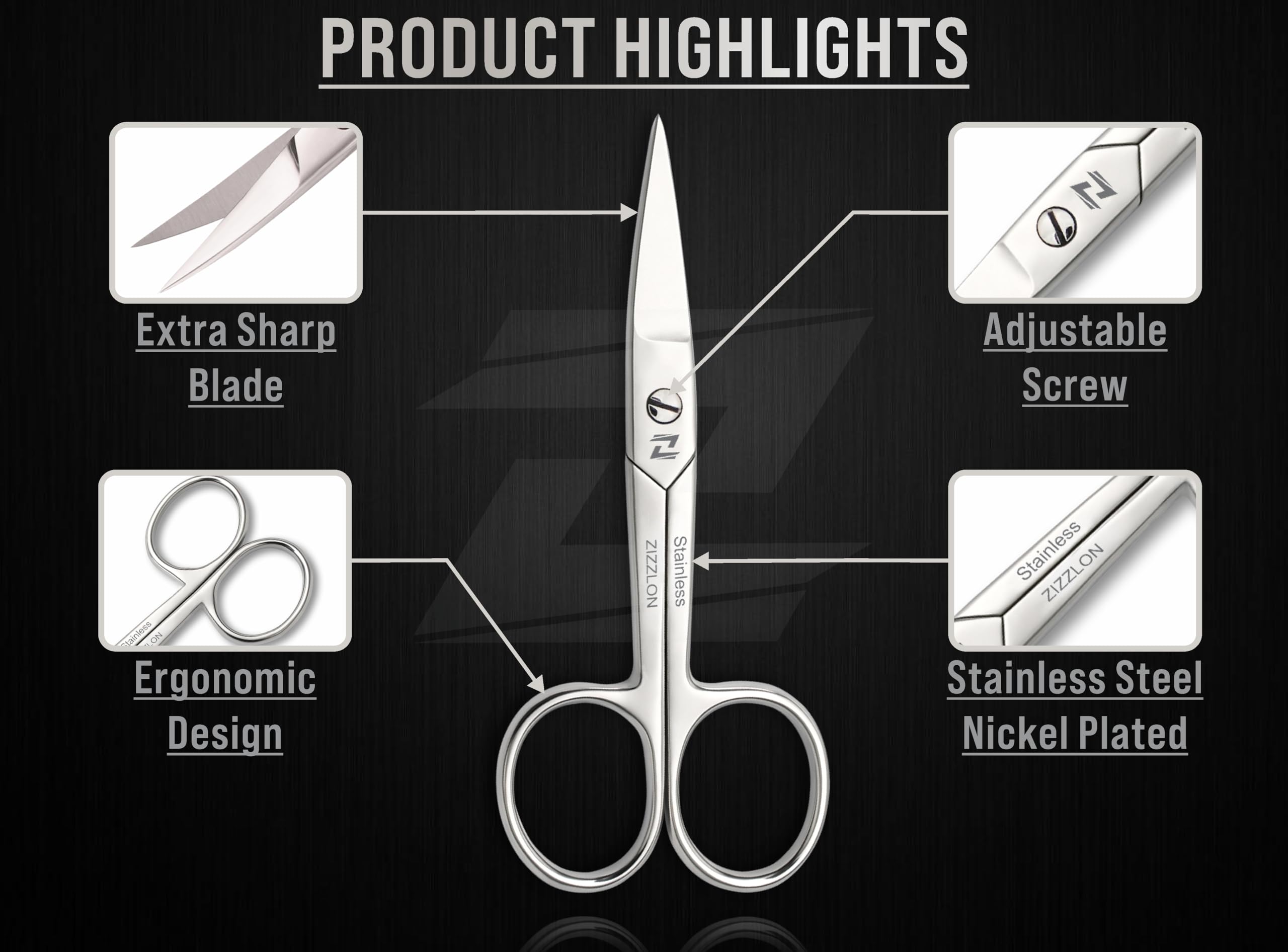 Compact premium travel friendly nail scissors for home pedicure kits