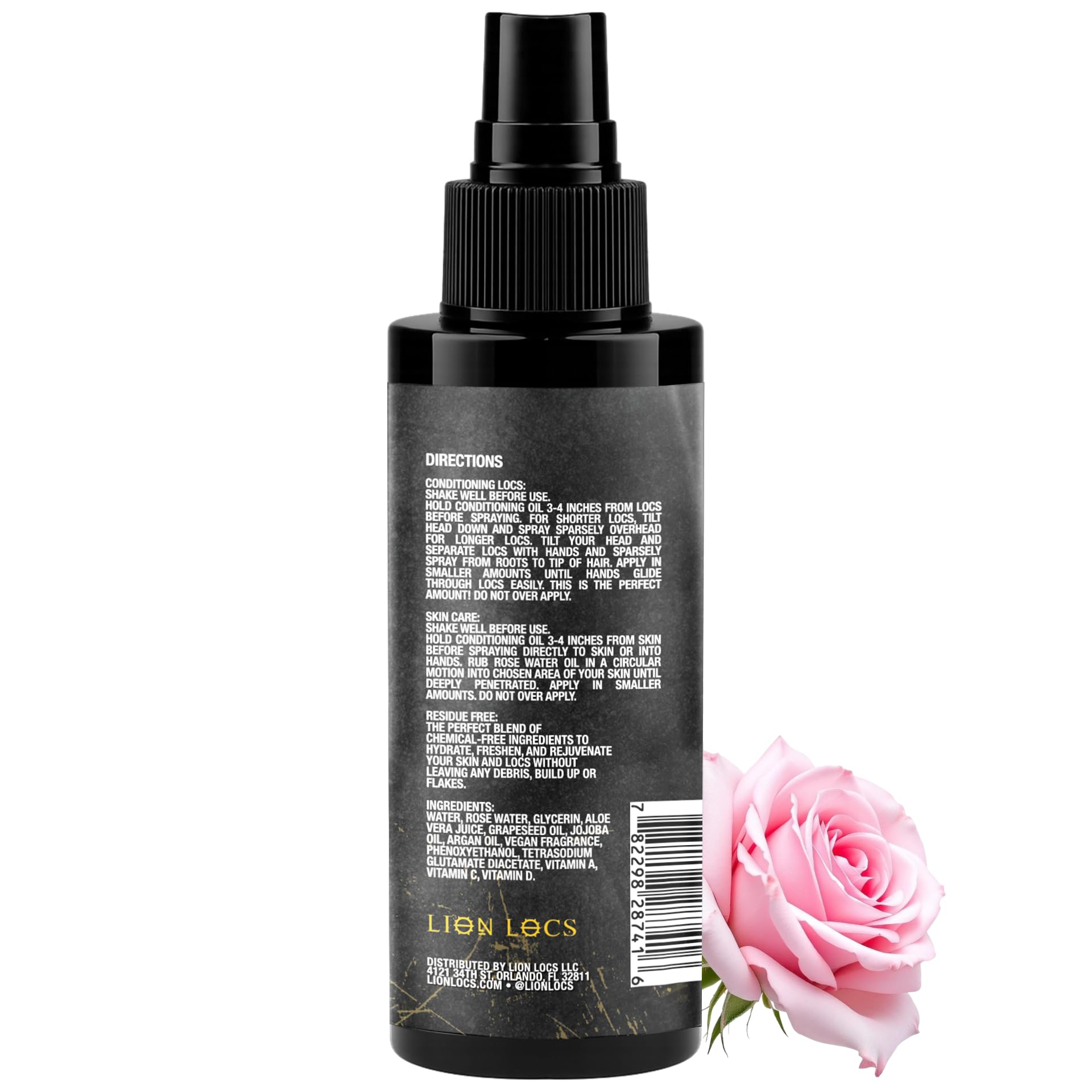 Lion Locs Rosewater Moisturizing Spray lifestyle product shot