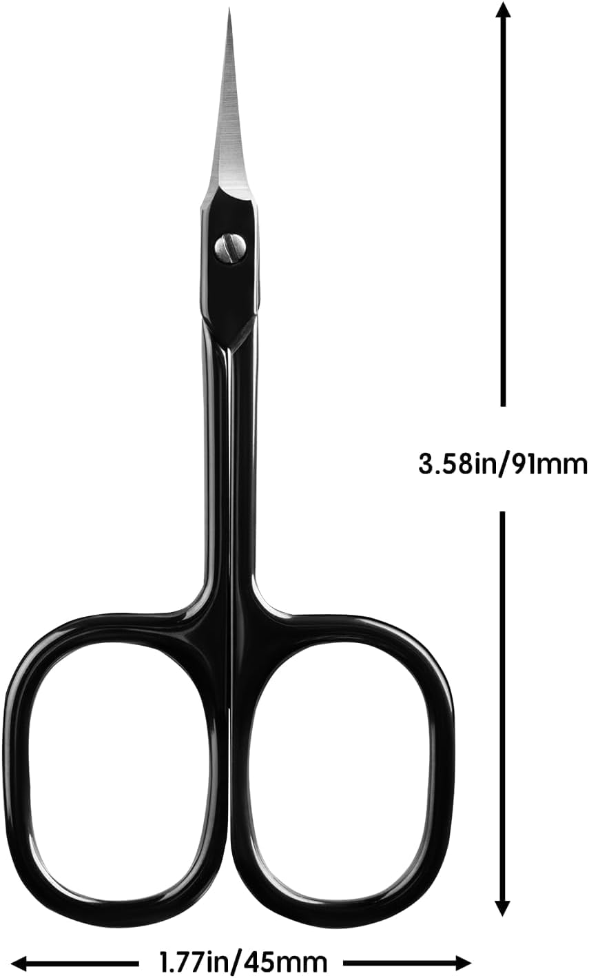 Velodios extra fine curved pointed tip grooming scissors close up view