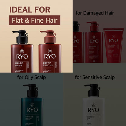 Ryo hair strengthener conditioner bottle lifestyle shot