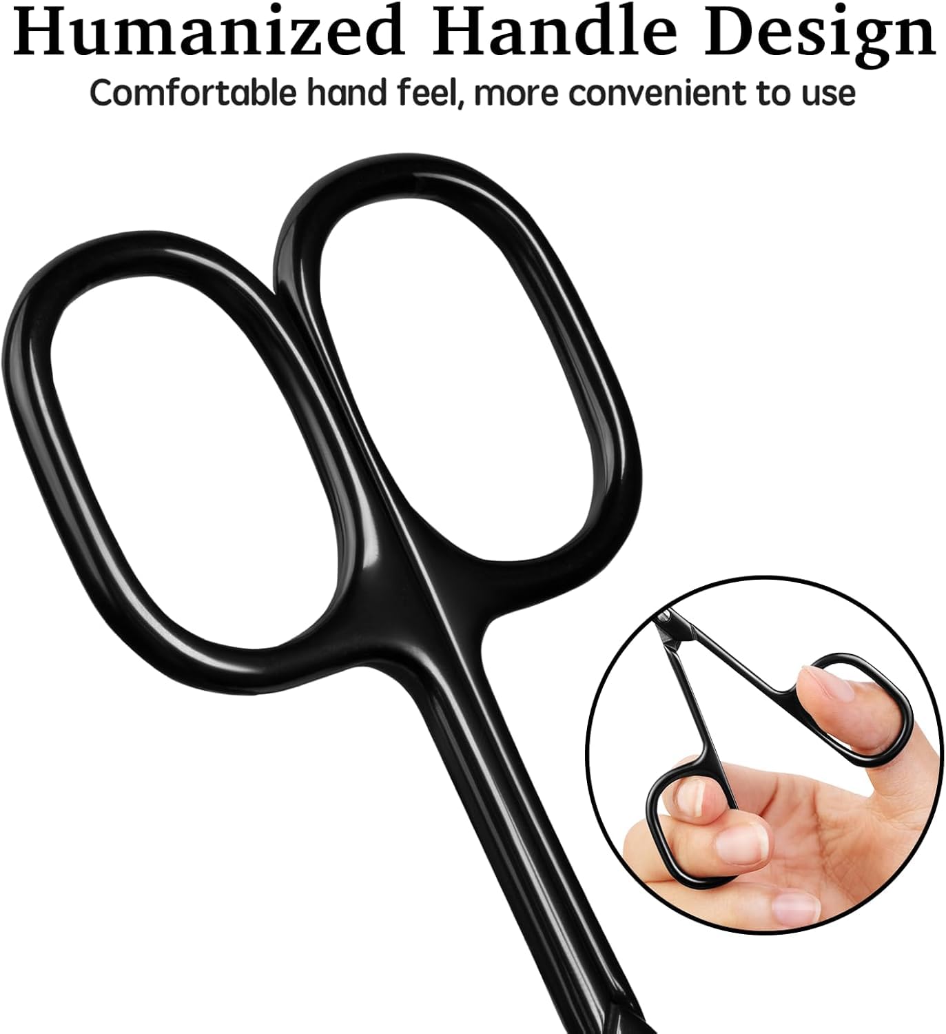 Velodios professional grade beauty scissors showing the sharp blade curvature