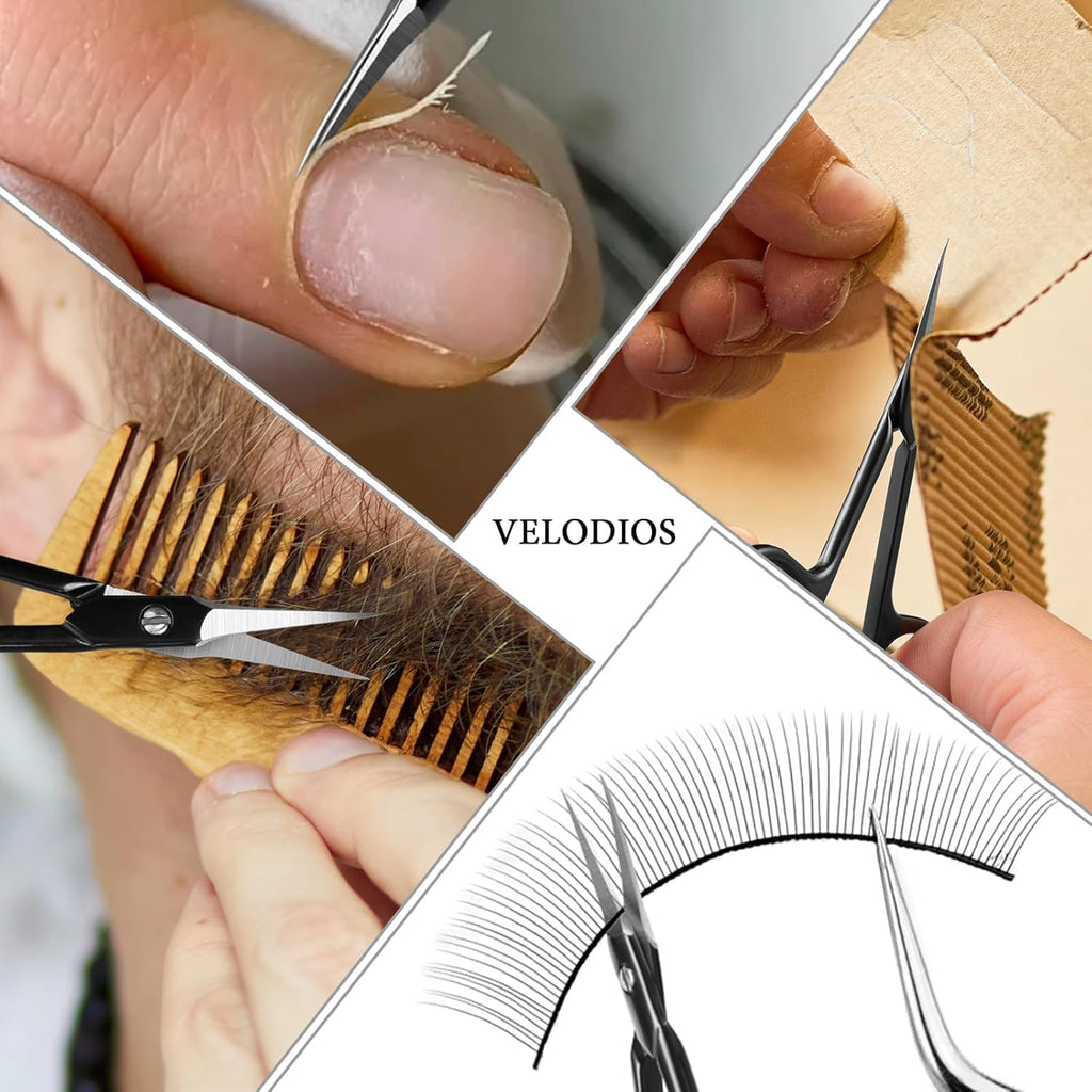 Velodios multi purpose personal care scissors in premium black plating