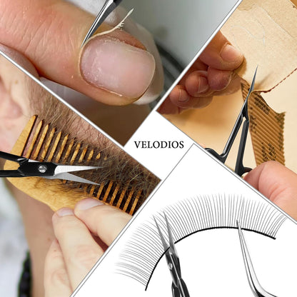 Velodios multi purpose personal care scissors in premium black plating