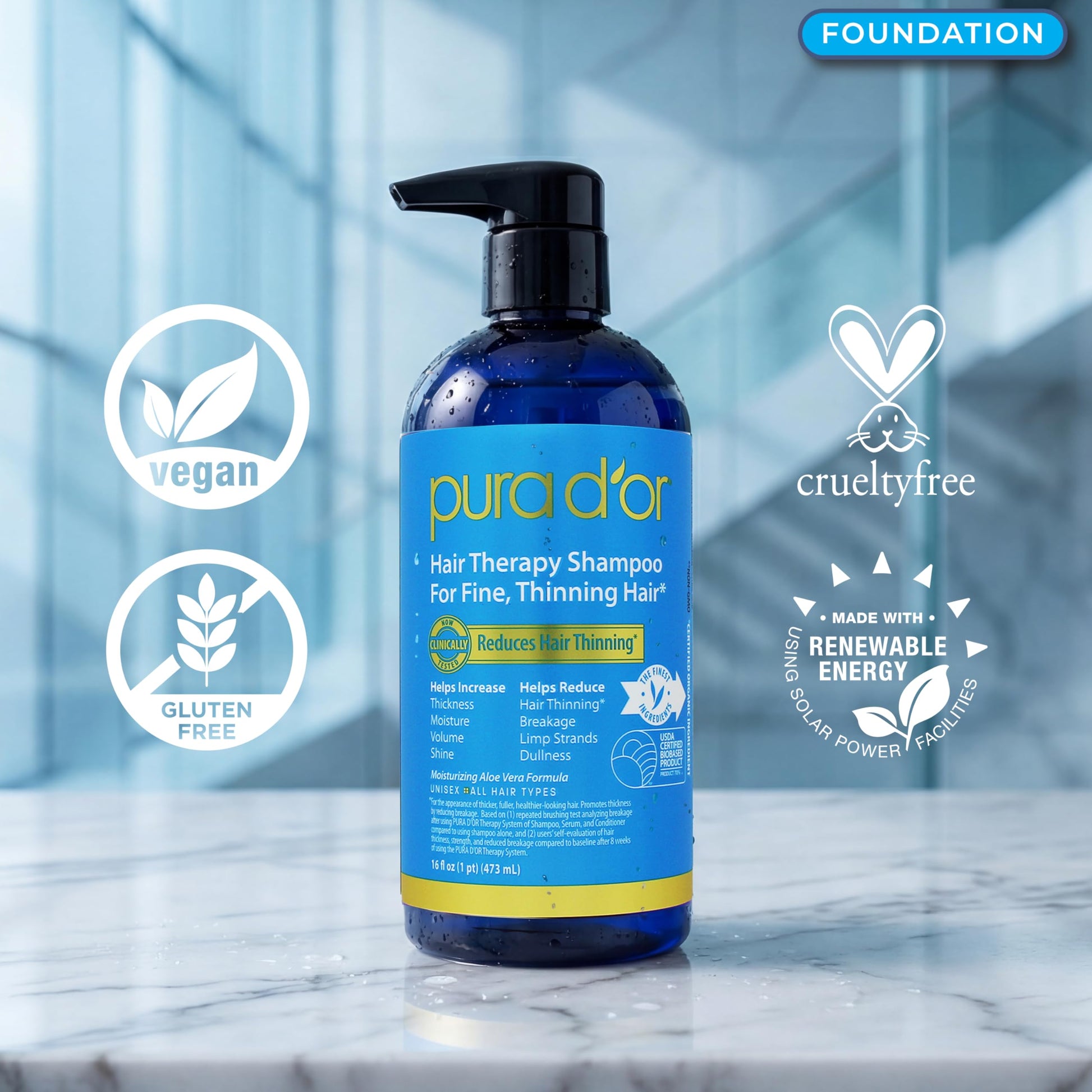 Pura D'Or clinically tested hair care system for men and women